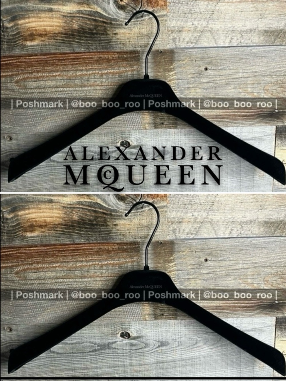 2 Bundle Set, Alexander McQueen Black Felt Shirt/Jacket Hangers, med, 💯Authentic